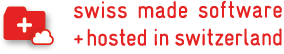 swiss made software + hosted in switzerland Logo